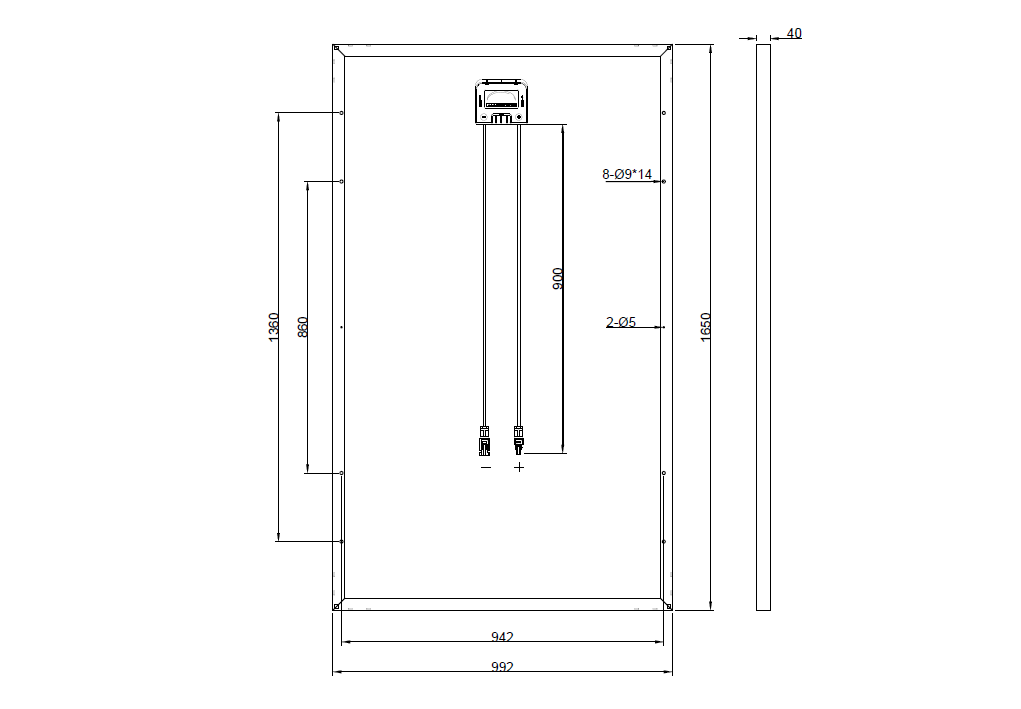 GBP260P-60PA | Replacement panel for TSM-260PC05A