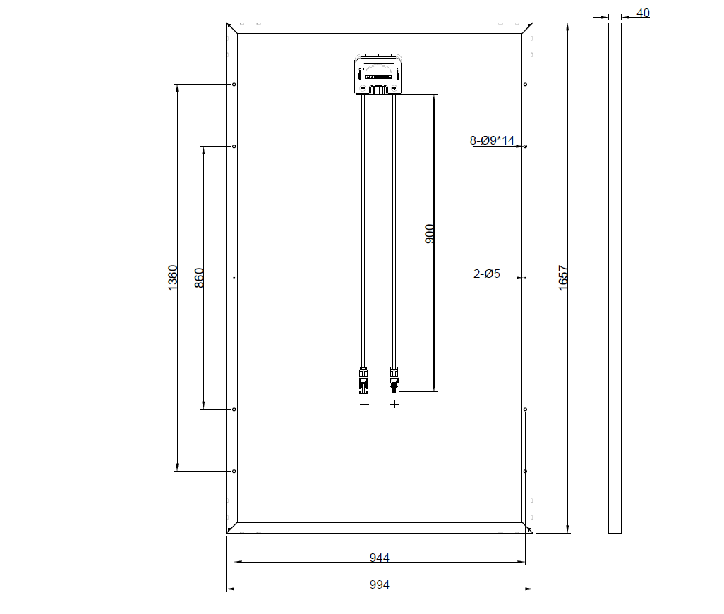 GBP275G1-M | Replacement panel for PV-MGJ275CBFKR