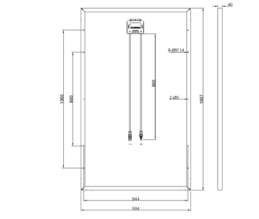 GBP275G1-M | Painel de reposição para PV-MGJ275CBFKR