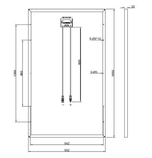 GBP265P-60PS | Panneau de remplacement pour TSM-265PD05