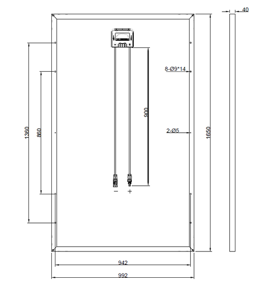 GBP250P-60PND | Panneau de remplacement pour TSM-PC05A 250W