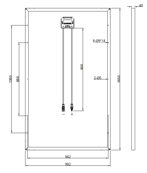 GBP255PA-P | Replacement panel for NERP156 x 156-60-P SI 255W