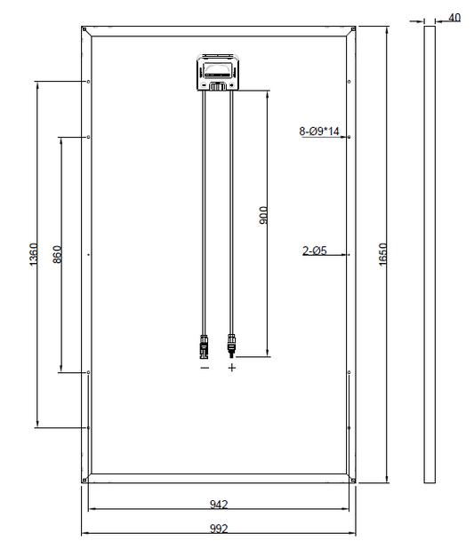 Ersatzpanel für NERP156�~156-60-P SI 255W
