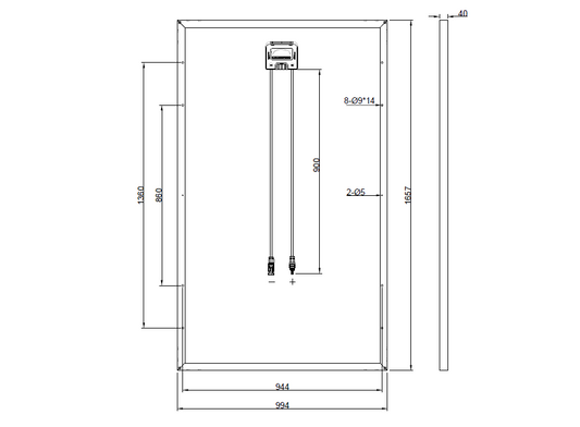 GBP250P-60PND | Ersatzpanel für PV-MGJ250BBFR
