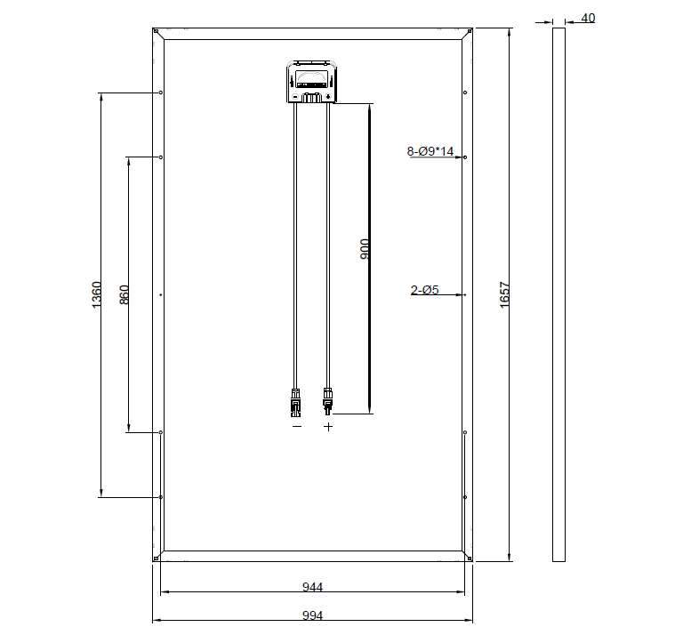 GBP265P-60PS | Replacement panel for PV-MGJ265BBFR