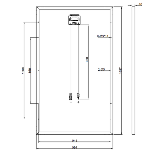 GBP265P-60PS | Ersatzpanel für PV-MGJ265BBFR