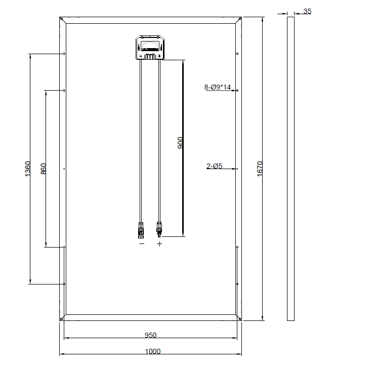 GBP315M2-M | Replacement panel for Q.PEAK-G5.1 315